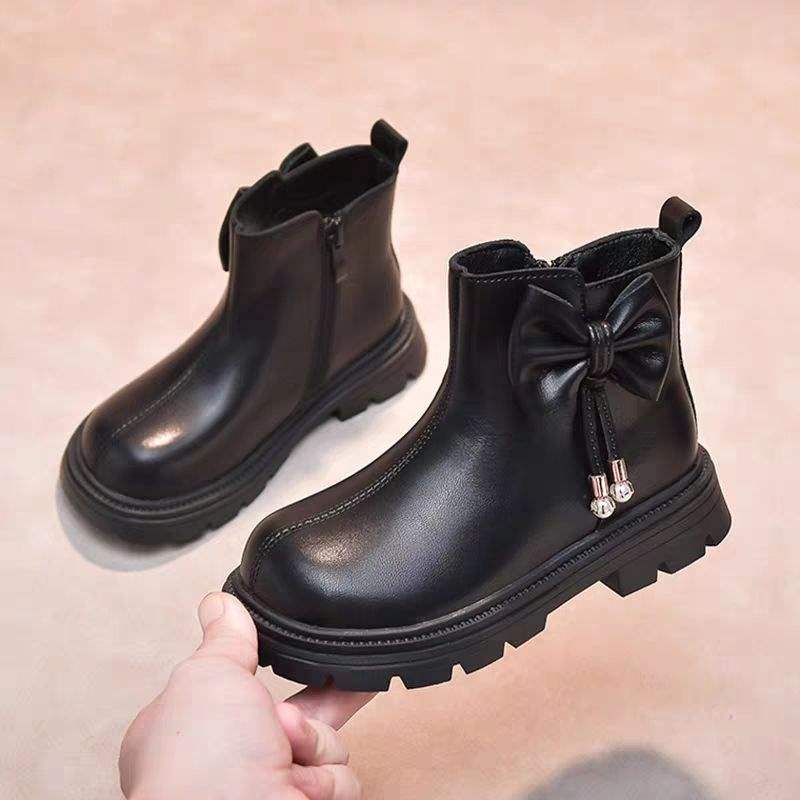 

Girls Martin boots 2025 new autumn and winter children s short boots fashionable foreign style bow Xiaoxiang princess boots foot length plus 1cm choose inner length