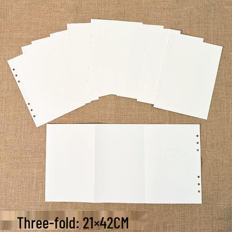 A5 Sakura PU Leather Loose-Leaf Planner with Detachable Pages and 4-Grid Card Holder Notebook