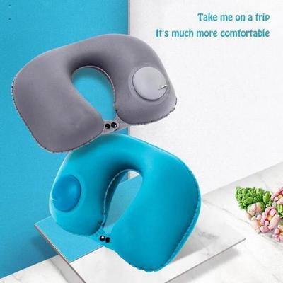 Inflatable U-Shape Neck Pillow,Super Light Portable Travel Pillows Automatic Inflatable Cervical Vertebr Pillow
