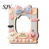 Magnetic Picture Frame Halloween Photo Refrigerator Magnet, Ghost Pumpkin Fridge Frames Holder, Wooden Decorative for Holiday Party Kitchen Favors