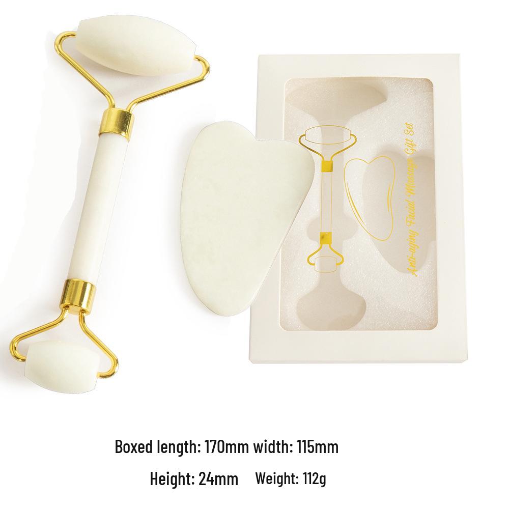 Jade Roller & Gua Sha Gesichtsmassage Dreiteiliges Set