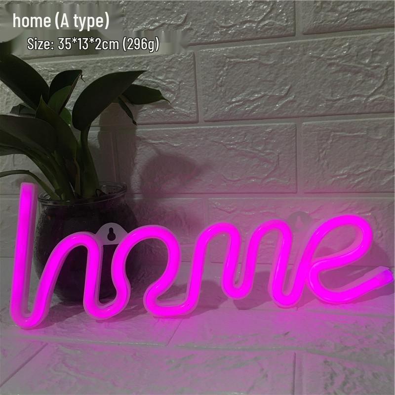 Herz & Stern LED Neon Mondlicht