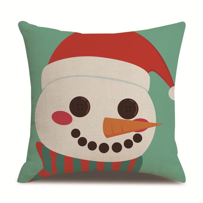 

Рождественский узор Односторонняя льняная наволочка Наволочка для гостиной Наволочка для кровати Наволочка для спальни 45 * 45Cm without pillow core