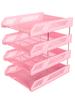 Four-layer File Rack Multi-layer Tray Storage Rack Holder Office Storage Plastic Storage Rack
