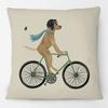 English Bulldog Poodle Dachshunds German Shepherd Dog Portrait Painting Cushion Cover Lovely Animals Pet Pillow Case