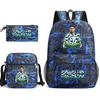 CR7 Ronaldo Backpack Football 67 Print School Bag With Shoulder Bag & Pencil Case For Student Boys Gift Daily Travel Rucksack
