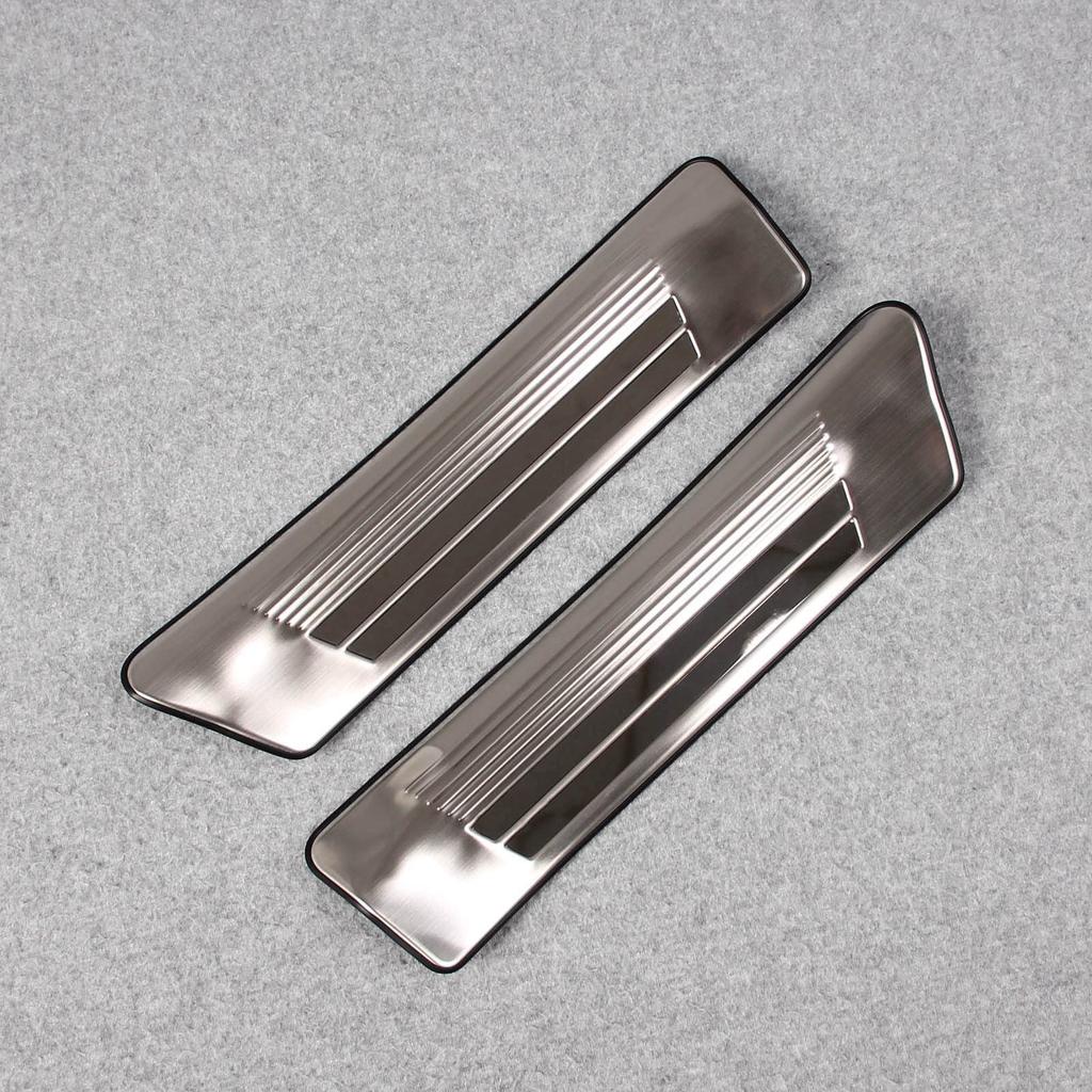 RUIQ Stainless Steel Interior Step Garnish for Nissan Kicks Designed for Nissan Kicks (P15 Model) - Silver,