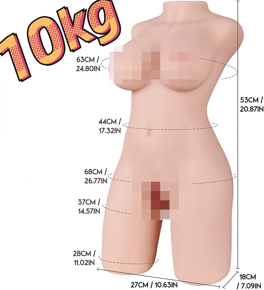 IMLAM Masturbator Large Masturbator 10KG Male Popular Realistic Half Body Large Hip Shaking Onahole Metal Skeleton Sex Toy Built-in
