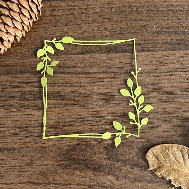 Metal Die Cuts Embossing Stencils Leaves Frame Cutting Dies Stencils for Scrapbooking Album Cards Photo Decorations