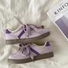 Chaussures d'entraînement morales design de niche violettes pour femmes étudiantes, chaussures à plateforme moche mignonnes à grosse tête, chaussures de sport décontractées à la mode