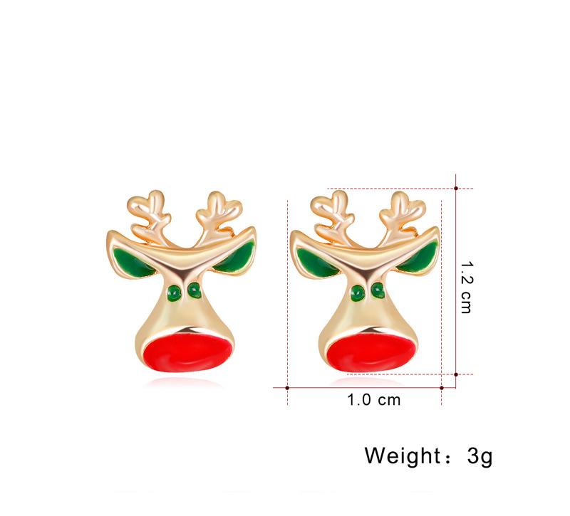 Women Christmas Elk Ear Studs Fashionable Alloy Earrings Jewelry Decoration for Ladies