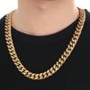 60CM Long 13MM Width Choker Necklace Man Solid Stainless Steel Curb Cuban Link Chain Necklaces for Men Male Jewelry Vintage