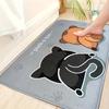 VIKAMA Cute Cartoon Kitten Hip Doormat Thickened Absorbent Bathroom Mat Cute Doormat Rug For Bedroom  Carpet For Live Room Decor