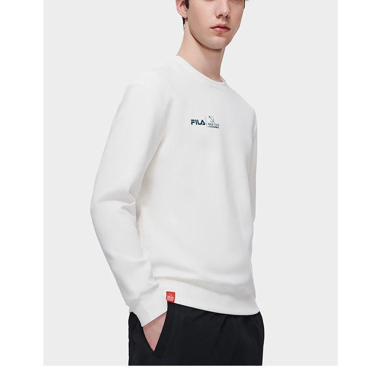 New FILA Sweatshirts Men's Cloud White F11M319202F-WT