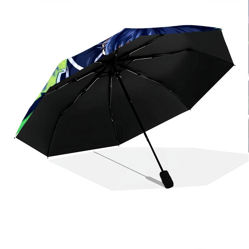 Blue Lock  Pattern, Automatic Folding Umbrella, Portable and Foldable Design, 8 Ribs, a Christmas or Birthday Gift.