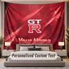 Custom Name Text Tapestry Nissan GT-R Personalized Polyester Wall Tapestry For Bedroom And Room