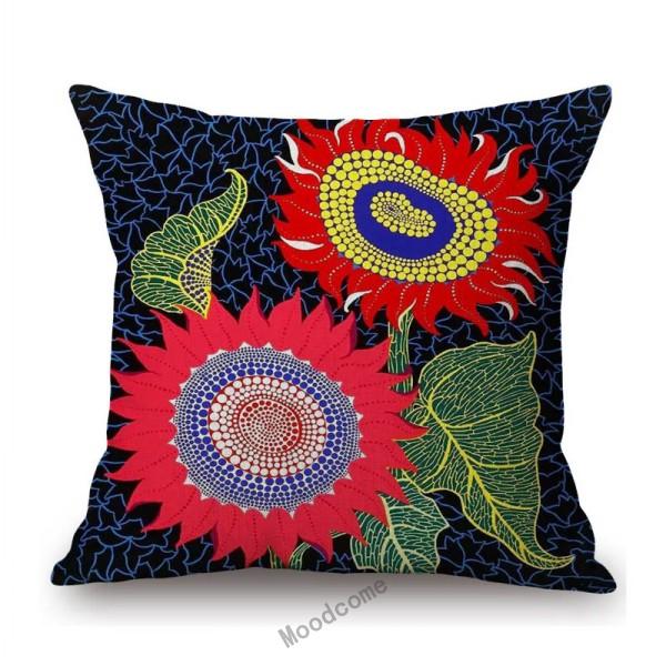 Modern Polka Dots Art Flower Vase Butterfly Pumpkin Yayoi Kasuma Japanese Style Cotton Linen Sofa Pillow Case Car Cushion Cover