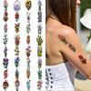 63pcs Temporary Tattoo Flower Tattoos Waterproof Long-lasting Body Stickers Potted Plant Designs Temporary Tattoo Stickers For