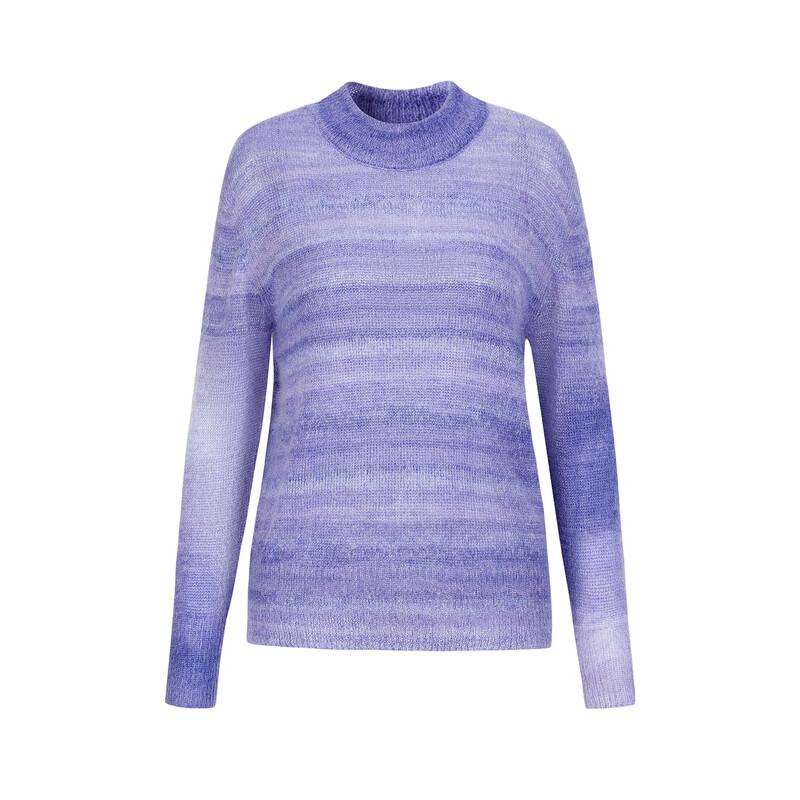 JUZUI Gradient Drop-Shoulder Mohair Knit Sweater