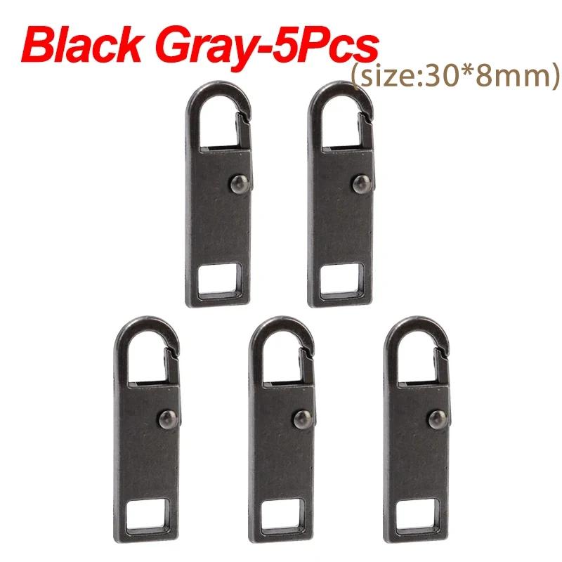 1/10pcs Durable Tool Free Zipper Repair Instant Replacement Metal Pull Slider Universal Detachable for Luggage Bags Clothing