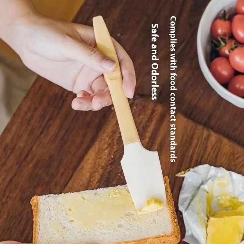 Household Two-in-one Baking Spatula Hightemperature Resistant Food-grade Silicone Spatula Cream Jam Butter Spatula Kitchen Stirring Spatula