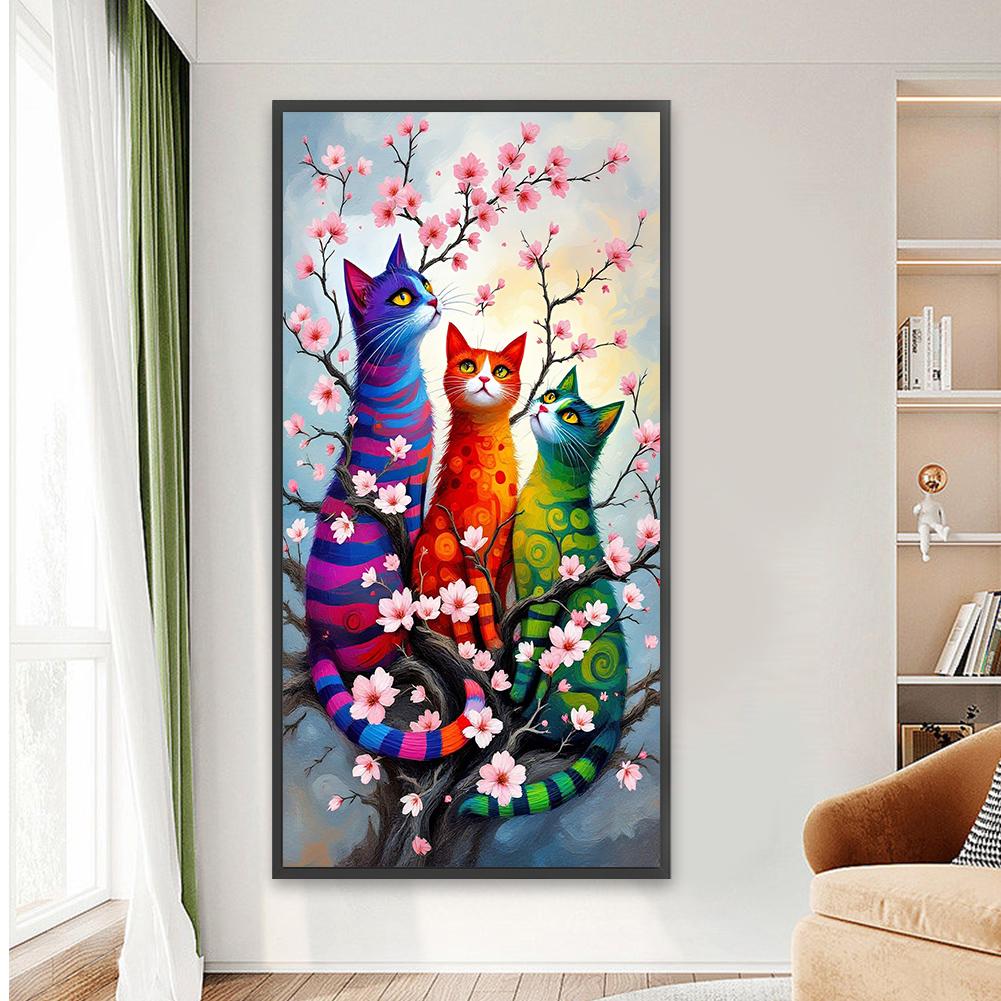 5D DIY Full Round Drill Diamond Painting Animal Kit Home Decor Art Craft 40x80cm