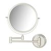 Bathroom Cosmetic Mirror 6 Inch Wall Mounted Cosmetic Mirror Retractable Round Cosmetic Mirror Double Sided Mirror Bathroom