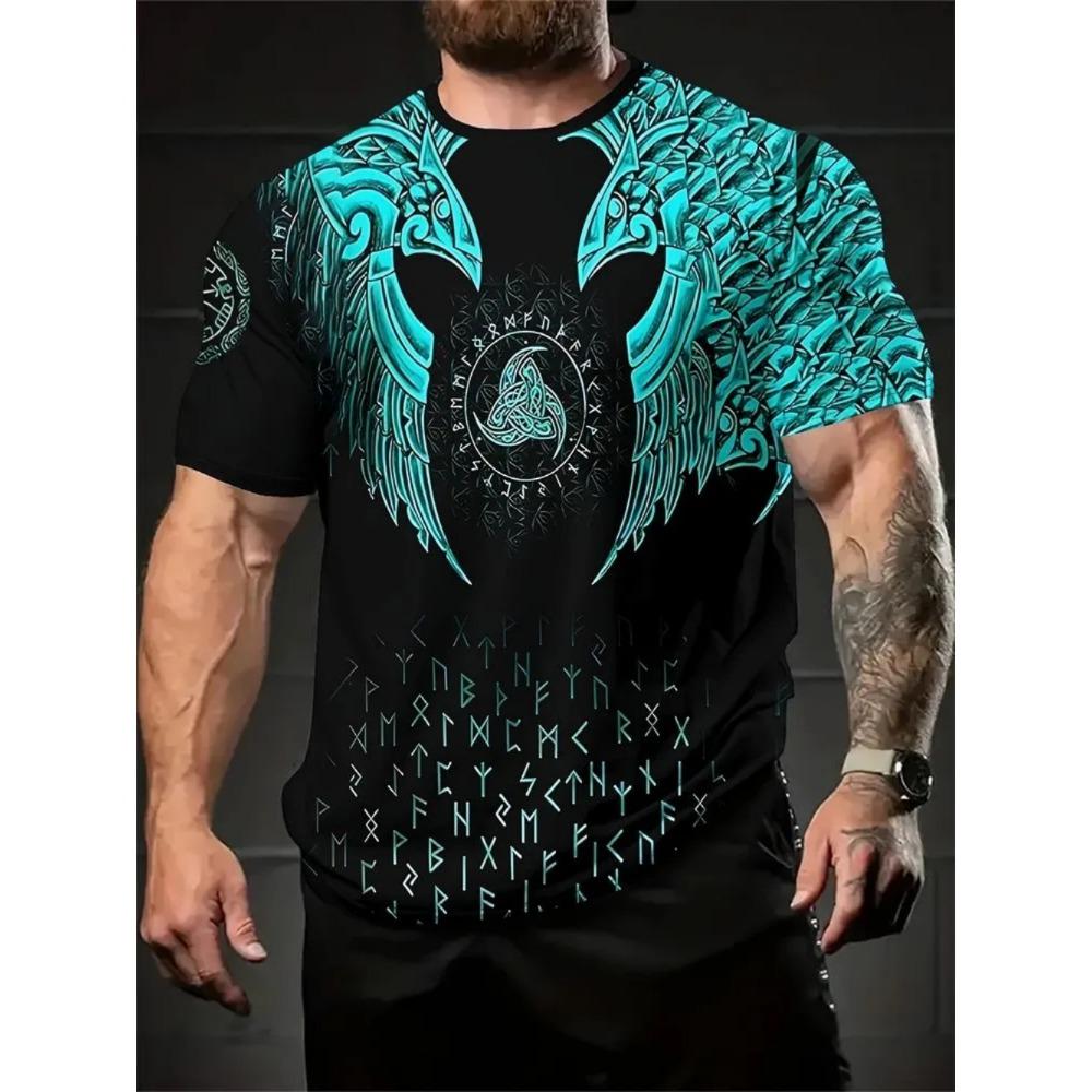 Retro creative striped portrait 3D Printed Short Sleeved T-shirt Fashionable Comfortable Soft Breathable Large Loose Man T-shirt