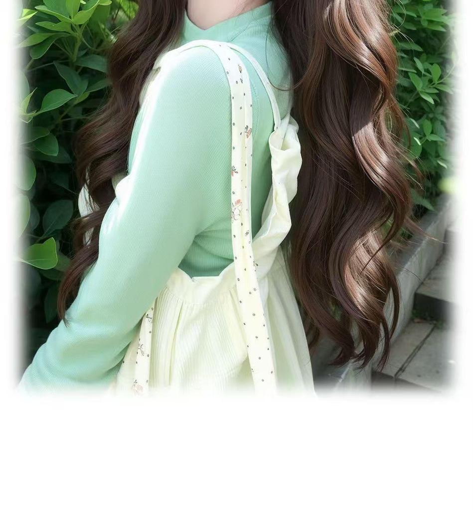 Women's Full Head Cover Wig with Long Curly Hair, Fluffy Big Waves, Natural-Looking Simulation Hair