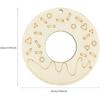10pcs Unfinished Wood Donuts Wood Cutouts for DIY Crafts Wooden Donuts Shaped Hanging Ornaments with Hole Hemp Ropes Gift Tags