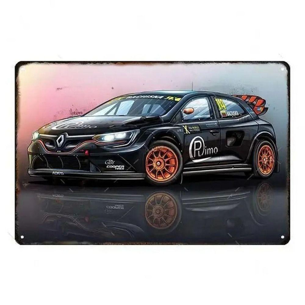 Kovová nástěnná cedule Bar v garáži, Dekorativní plaketa do interiéru auta 20x30cm