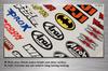Kungfu Graphics Racing Sponsor Logo Micro Decal Sheet, White