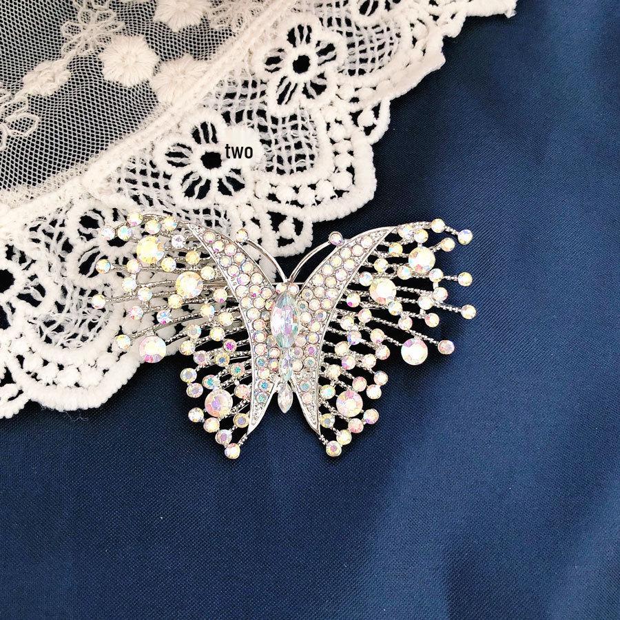 

Корейская ретро брошь-бабочка: Креативная красочная брошь-насекомое со стразами для одежды.