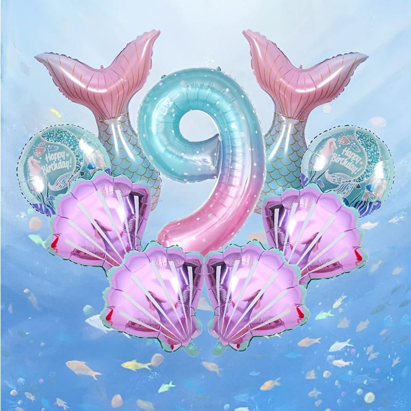 

6Pcs mermaid tail shell set suitable for marine theme birthday party decoration supplies summer beach parties wedding decoration