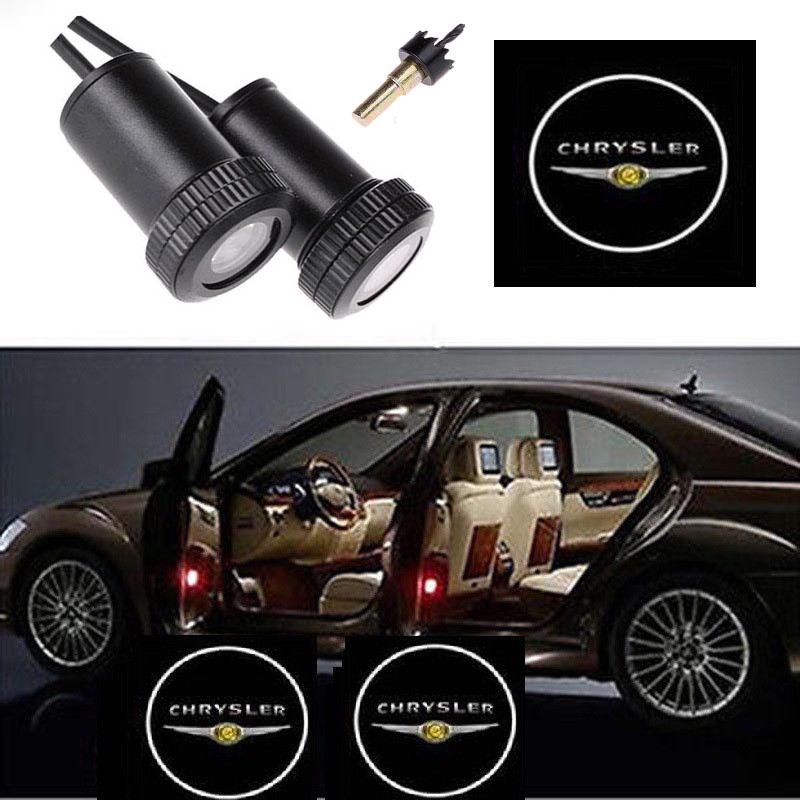 2pcs Logo For Car Styling Car Door Step Courtesy Shadow Lights Laser