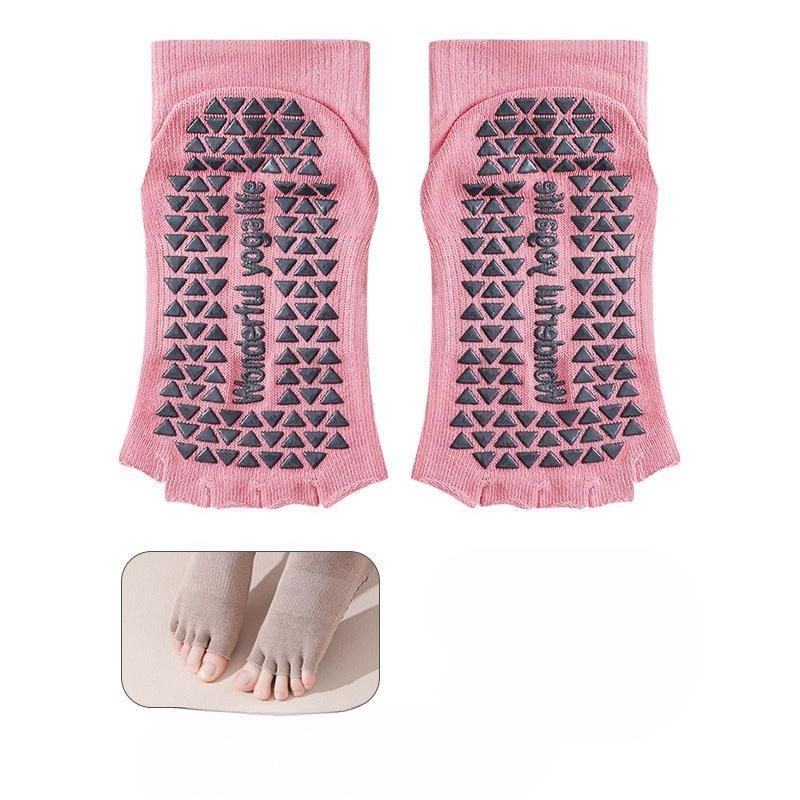 Ladies Summer Thin Professional Non Slip Pilates Yoga Leakage Toe Five Finger Short Cotton Socks