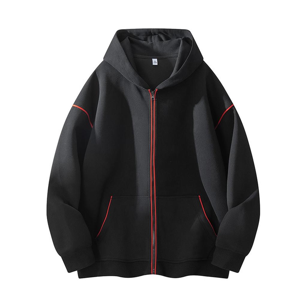 New Languid Sense Hoodie Hoodie All Kinds Of Tie-in Zipper Cardigan Loose Casual Coat Trend Long Sleeve Bottom Shirt