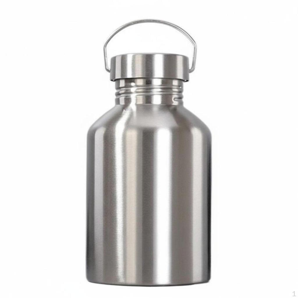 2000ml Edelstahl-Wasserflasche Getränkebehälter Metall für Sportler