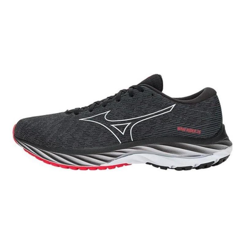 Mizuno Wave Rider 26 unisex running shoes black red J1GC220352 44.5