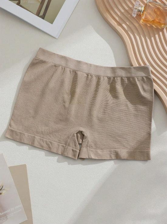 Seamless Mid-Waist Boxer Briefs: Super Comfortable, Solid Color, Sports Essential