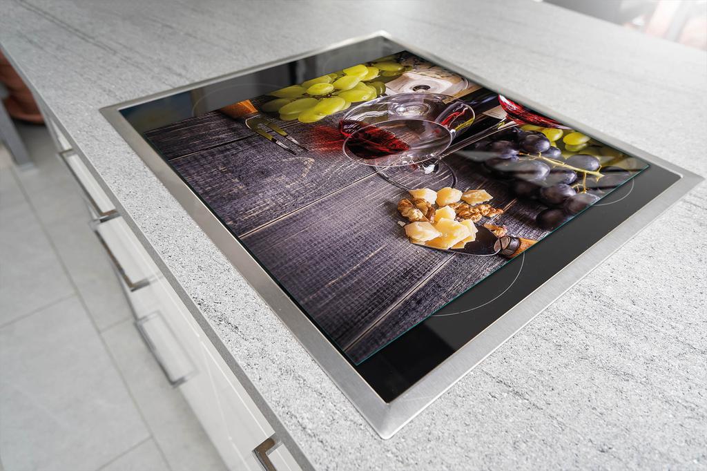 GLAS-SCHNEIDEBRETT 52x40 WEIN