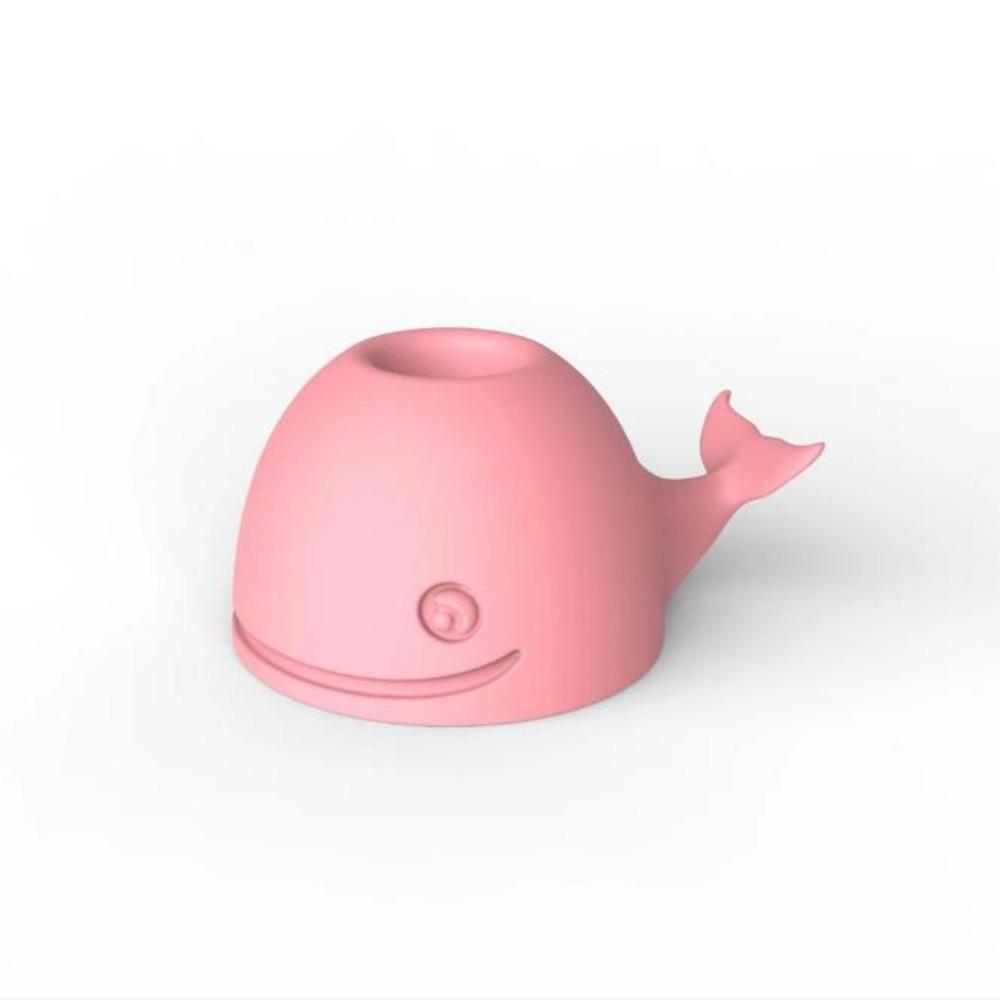 Cute Silicone Whale Toothbrush Holder Toothbrush Holder Desktop Office Little Whale Pen Insert Toothbrush Holder Toothbrush Holder розовый