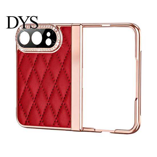 Foldable Phone Accessory Faux Leather Case for IPhone-Duo, with Screen Protector & Hinge Durable Protection, Rhinestone Cover, Anti-Scratch Anti-Drop