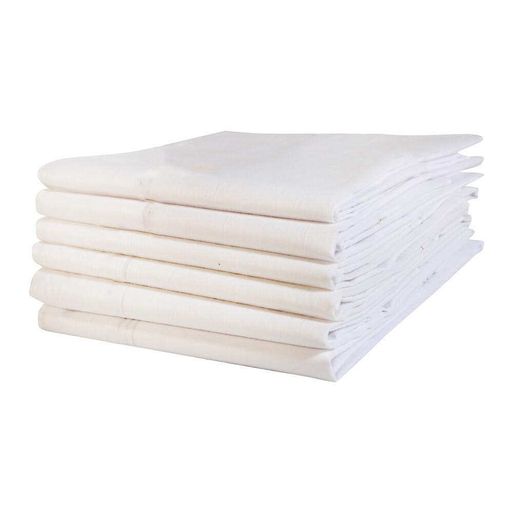 RSINC  Collection Cotton Square Multipurpose Napkins (WHITE 46X46CM) 6 pcs