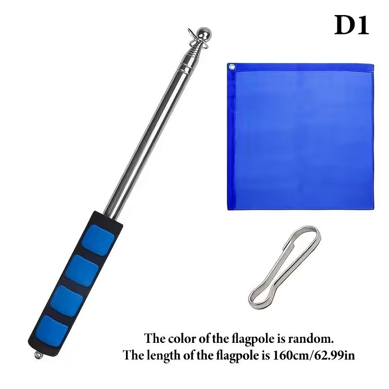 Horse Training Flags With Telescopic Flagpole Tour Guide Flagpole Set Portable Horseback Riding Gear Vibrant Colors