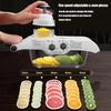 Multifunctional Lemon Slicer,Manual Fruit Potato Choppers with Adjustable Thickness and Storage Box