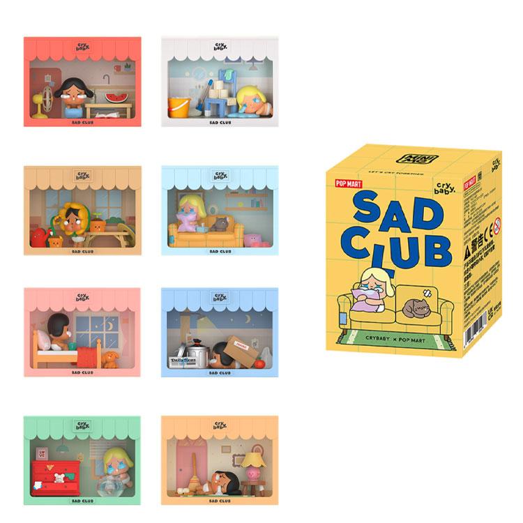 New POP MART CRYBABY Sadness Club Collection Mystery Boxes Single Mystery Box/Full Box 8 Pcs PPMT-2312-0078