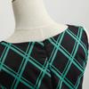 Summer Fashion Hot Sale Retro Striped Print Dress Round Neck Sleeveless Belt Puff Dress
