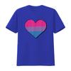 Bisexual Pride Flag Heart Bi T Shirt Vintage Washed Unisex Versatile Streetwear Breathable Designer Clothes Stylish