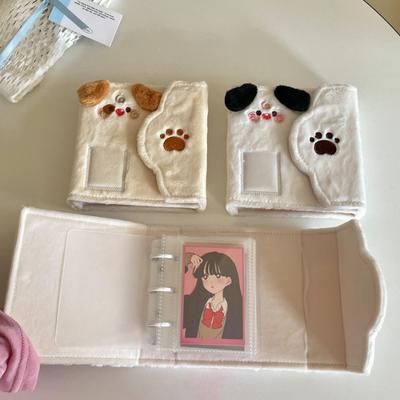 Cartoon Puppy Plush Photo Albums Kawaii Pink Cat Kpop Binder 3 Inch Card Photo Display Cute Photocard Collection 2025 Wholesales